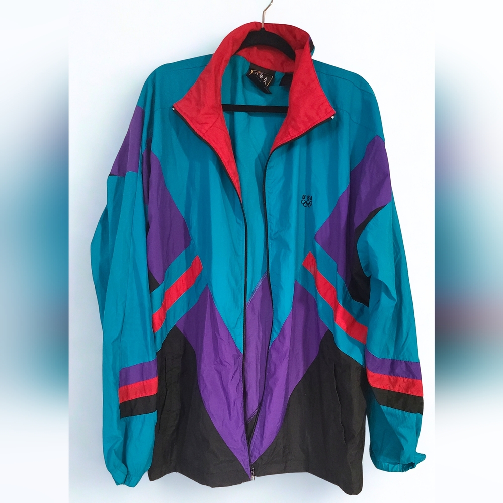 Vintage Bold Windbreaker Jacket